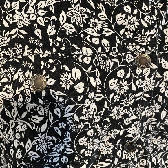 Charter Club BOHO Button Up Cotton Black & White Womens Jacket Size 2X - Picture 6 of 9